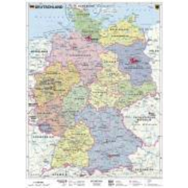DEUTSCHLAND, POLITISCH 1 : 1 000 000 WANDKARTE - Poster