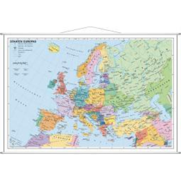 STAATEN EUROPAS. WANDKARTE MIT METALLLEI - Poster