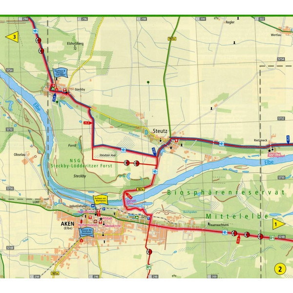 PUBLICPRESS ELBERADWEG 2 1:50 000 - Fahrradkarte Ansicht 2
