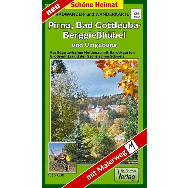 BAD GOTTLEUBA-BERGGIEßHÜBEL, PIRNA - Wanderkarte Ansicht 1