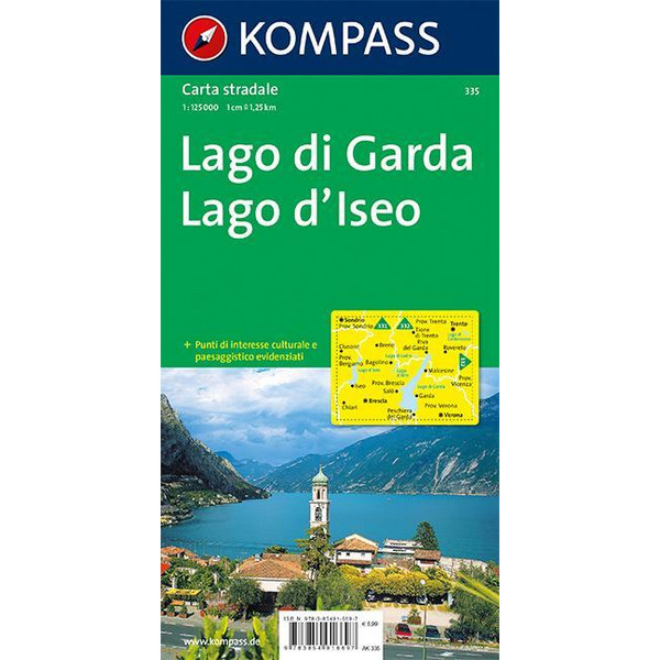 KOMPASS AUTOKARTE GARDASEE - ISEOSEE - Wanderkarte Ansicht 2