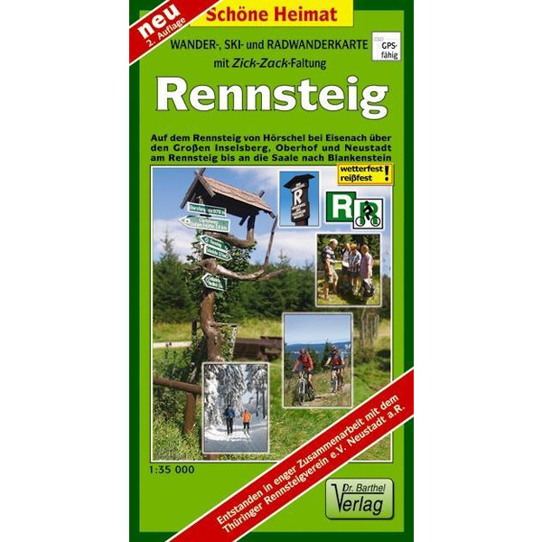 RENNSTEIG 1 : 35 000. RAD- UND WANDERATL - Wanderkarte