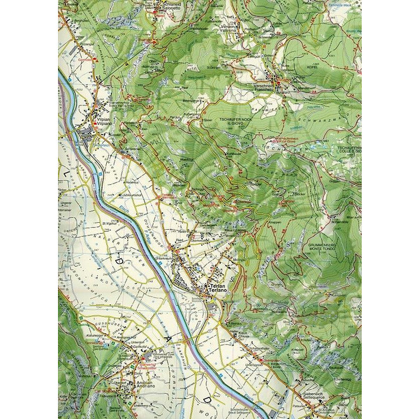 TABACCO 046 LANA ETSCHTAL - Wanderkarte Ansicht 2