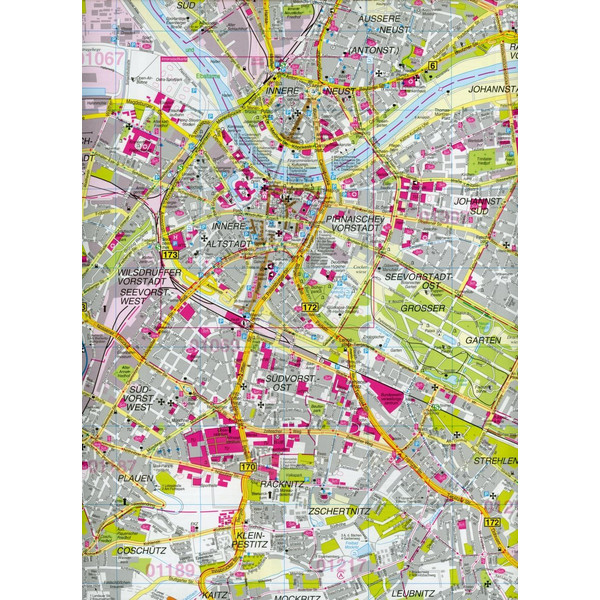 DRESDEN 1 : 22 500. BARTHEL STADTPLAN - Stadtplan Ansicht 3