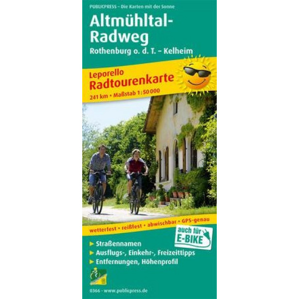 ALTMÜHLTAL-RADWEG 1 : 50 000 - Fahrradkarte
