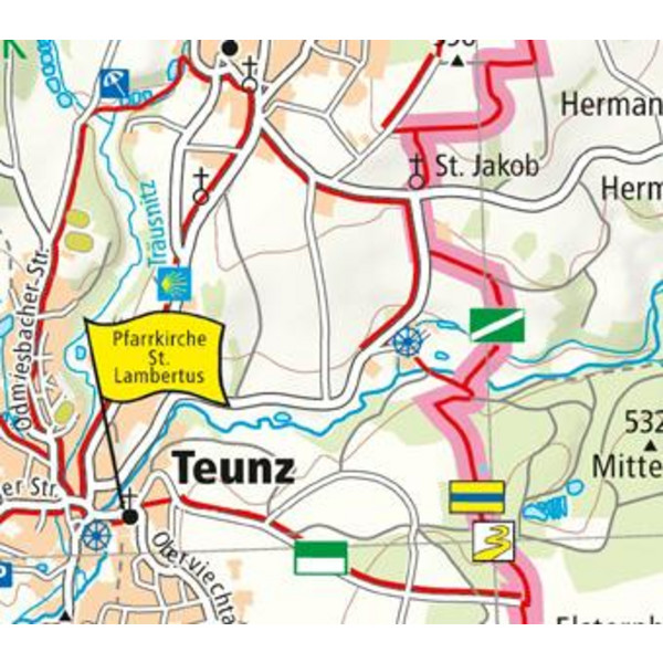 WANDERKARTE GOLDSTEIG 1 : 50 000 - Wanderkarte Ansicht 2