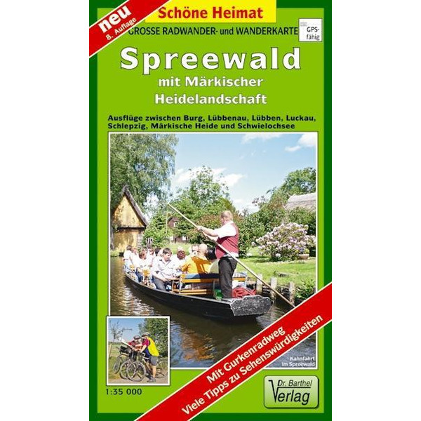 SPREEWALD MIT MÄRKISCHER HEIDELANDSCHAFT - Wanderkarte Ansicht 1