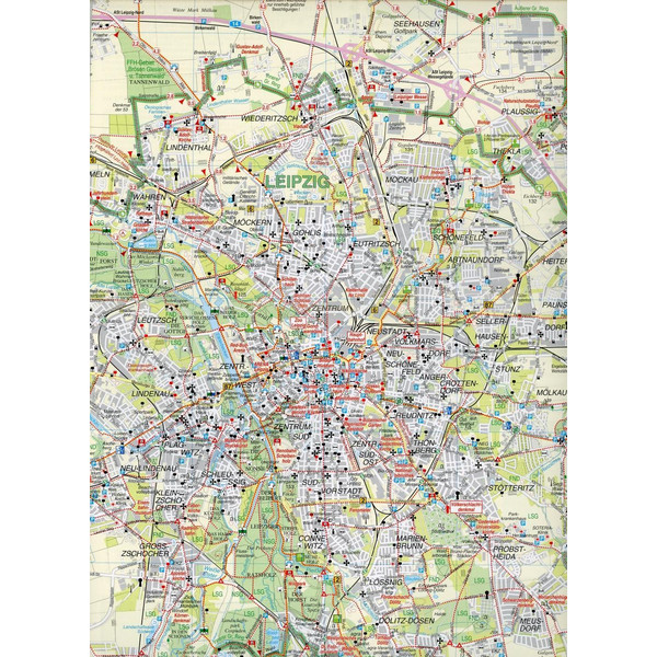 RADWANDERKARTE LEIPZIG UND UMGEBUNG - Fahrradkarte Ansicht 2