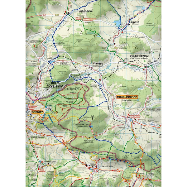 OBERLAUSITZER BERGLAND UND NATIONALPARK - Wanderkarte Ansicht 3