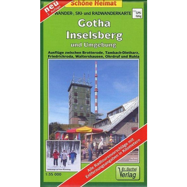 GOTHA, INSELSBERG UND UMGEBUNG 1 : 35 00 - Wanderkarte