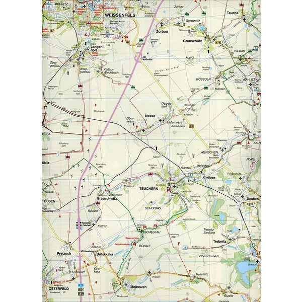 UNTERES SAALETAL, WEIßENFELS, MERSEBURG - Wanderkarte Ansicht 3