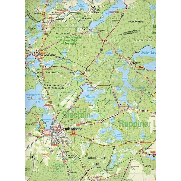 RUPPINER SCHWEIZ, RHEINSBERG, NEURUPPIN - Wanderkarte Ansicht 3