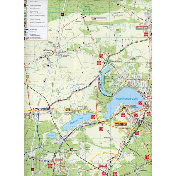 NATURPARK BARNIM, WANDLITZSEE UND UMGEBUNG - Wanderkarte Ansicht 3