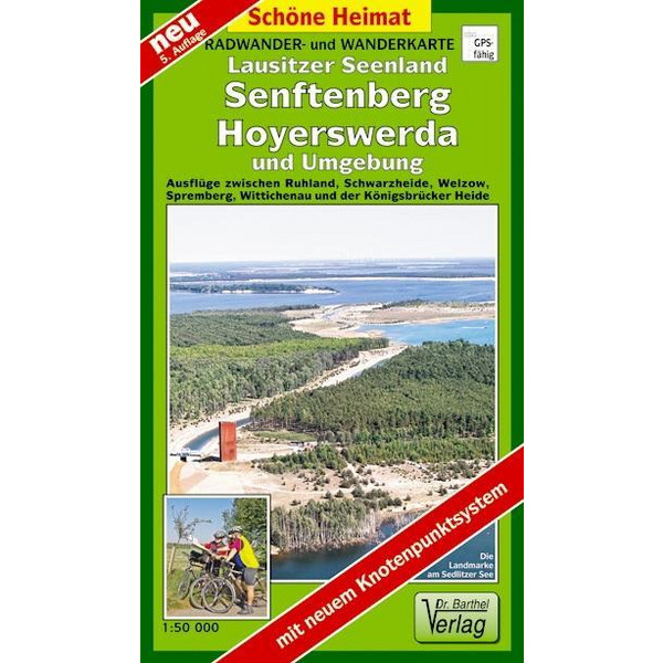 LAUSITZER SEENLAND, SENFTENBERG, HOYERSWERDA - Wanderkarte Ansicht 1