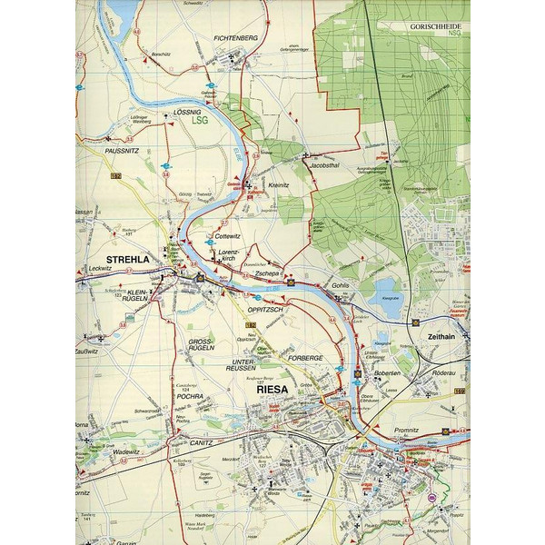 RIESA, OSCHATZ, GROßENHAIN UND UMGEBUNG - Wanderkarte Ansicht 3