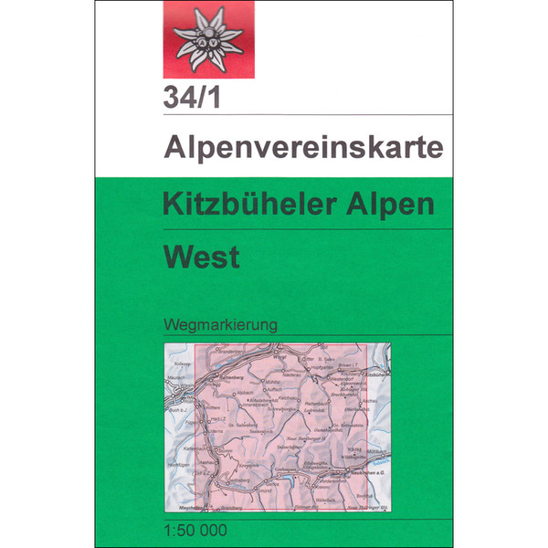 DAV 34/1 WEG KITZBÜHELER ALPEN WEST - Wanderkarte Ansicht 1