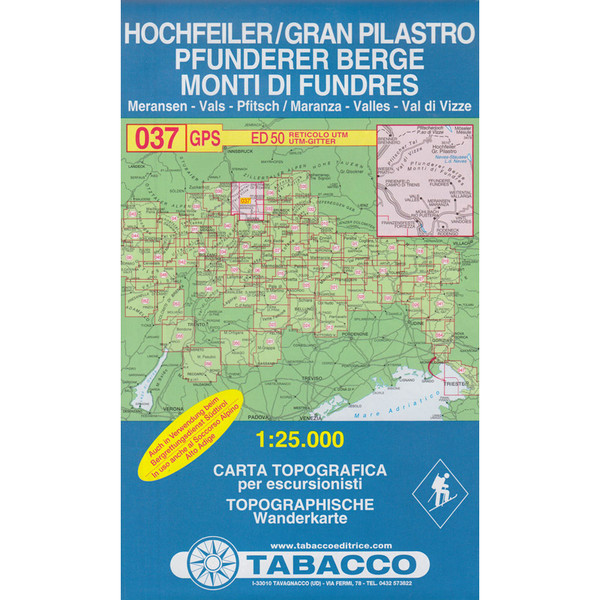 TABACCO 037 HOCHFEILER PFUNDERER BERGE - Wanderkarte Ansicht 1