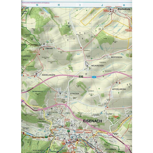 EISENACH UND UMGEBUNG 1 : 35 000 - Wanderkarte Ansicht 3