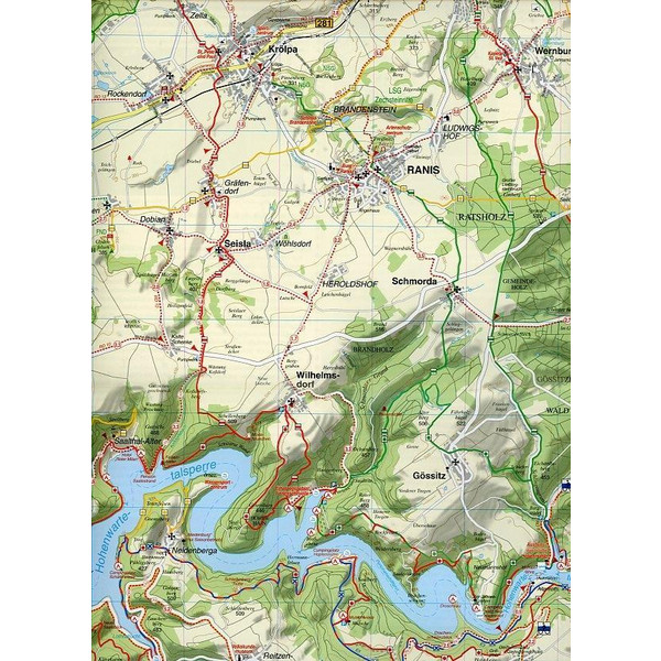 OBERES SAALETAL, SAALFELD, HOHENWARTETAL - Wanderkarte Ansicht 3