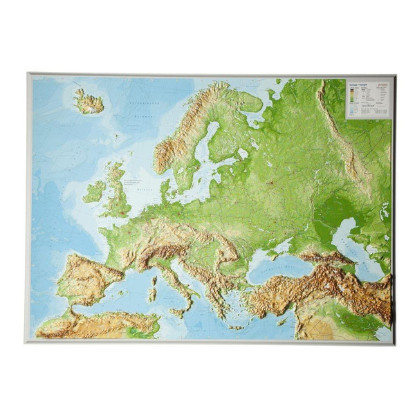 RELIEFKARTE EUROPA GROSS 1 : 8.000.000 - Karte