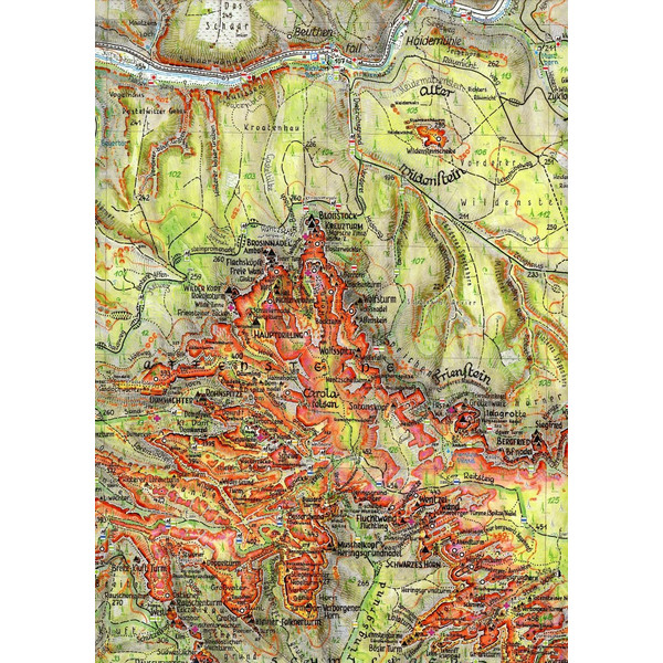 SCHRAMMSTEINE/AFFENSTEINE - Wanderkarte Ansicht 3