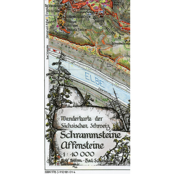 SCHRAMMSTEINE/AFFENSTEINE - Wanderkarte Ansicht 1
