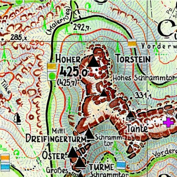 BAD SCHANDAU UND UMGEBUNG - Wanderkarte Ansicht 3