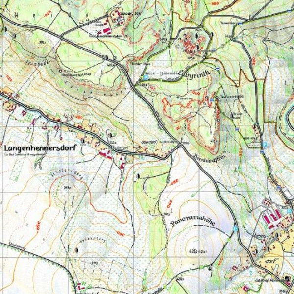NIKOLSDORFER WÄNDE UND DAS LABYRINTH - Wanderkarte Ansicht 3