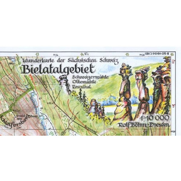 BIELATALGEBIET - Wanderkarte