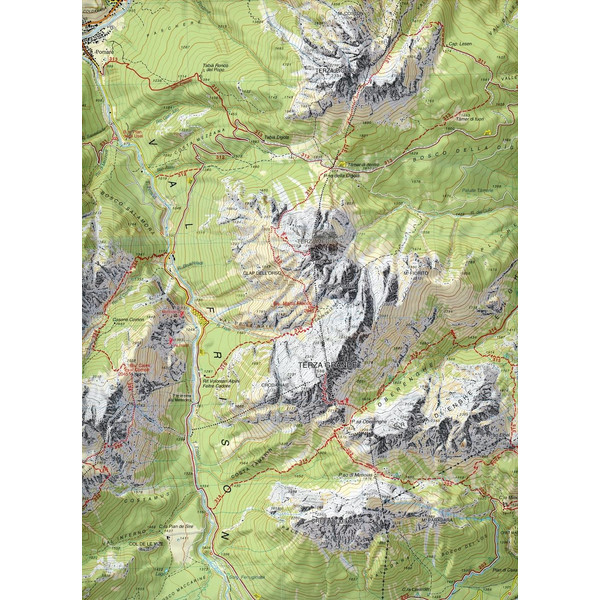TABACCO 01 SAPPADA SAN STEFANO 1:25T - Wanderkarte Ansicht 2