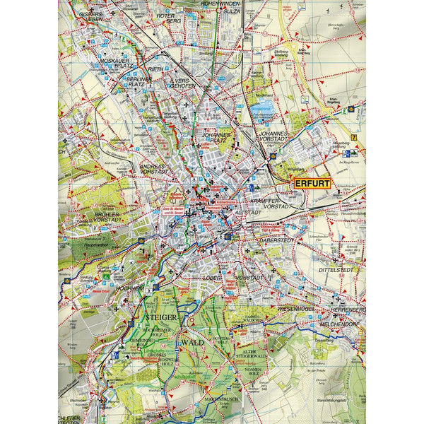 ERFURT UND UMGEBUNG 1 : 35 000 - Wanderkarte Ansicht 3