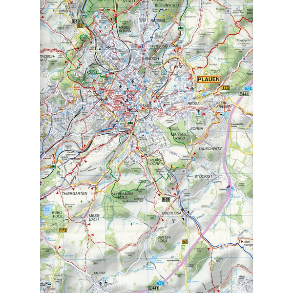 VOGTLÄNDISCHE SCHWEIZ 1 : 35 000. WANDER - Wanderkarte Ansicht 3