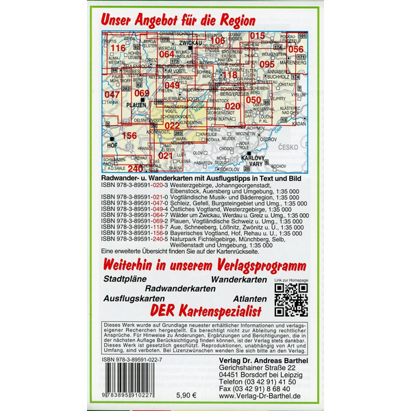 VOGTLÄNDISCHE MUSIKREGION 1 : 35 000. WA - Wanderkarte Ansicht 2
