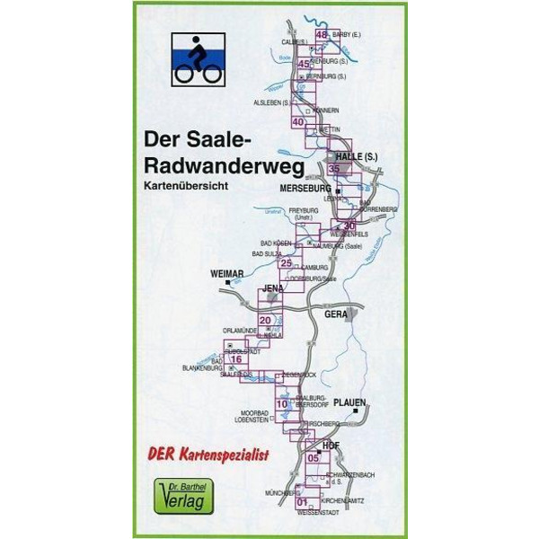 SAALE-RADWANDERWEG 1 : 50 000 - Fahrradkarte Ansicht 2