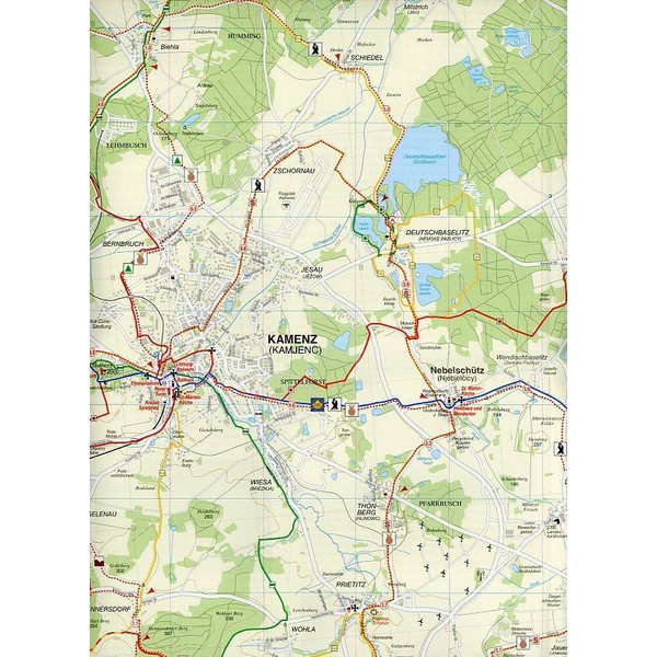 KAMENZ, PULSNITZ, KÖNIGSBRÜCK UND UMGEBUNG - Wanderkarte Ansicht 3