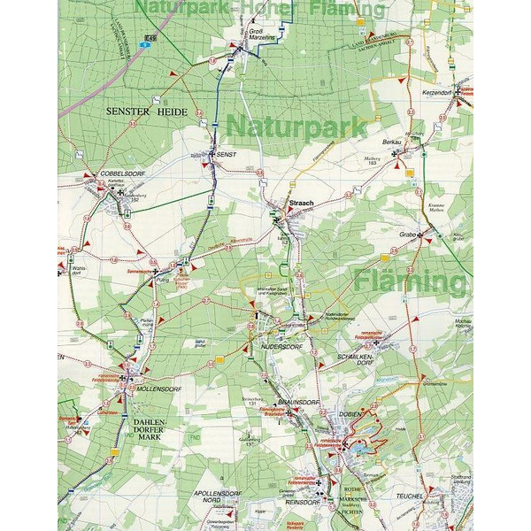 LUTHERSTADT WITTENBERG UND UMGEBUNG - Wanderkarte Ansicht 3