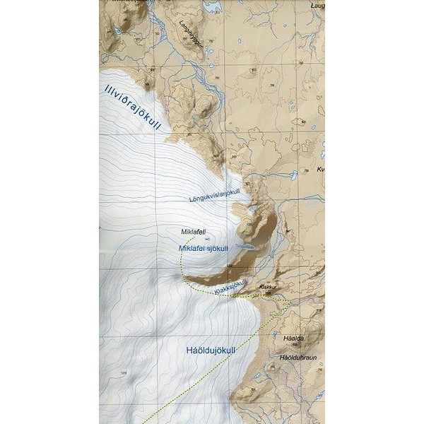 ATLASKORT 16: HOFSJÖKULL 1:100.000 - Wanderkarte Ansicht 3