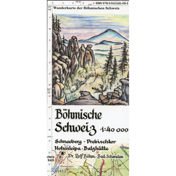 BÖHMISCHE SCHWEIZ - Wanderkarte Ansicht 1