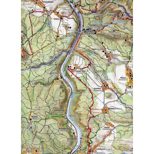 BÖHMISCHE SCHWEIZ - Wanderkarte Ansicht 3