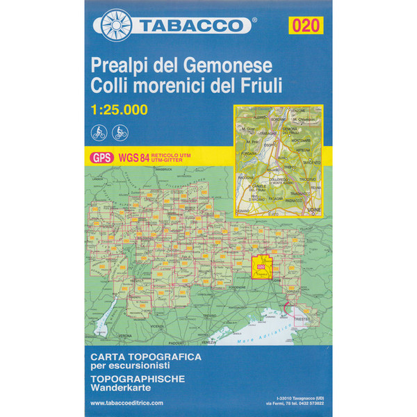 TABACCO 020 PREALPI CARNICHE E GIULIE - Wanderkarte Ansicht 1