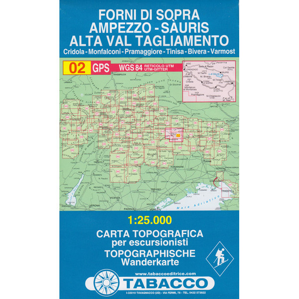 TABACCO 02 FORNI DI SOPRA AMPEZZO - Wanderkarte Ansicht 1