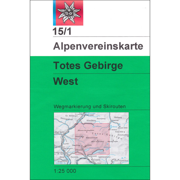 DAV 15/1 TOTES GEBIRGE WEST 1:25T - Wanderkarte Ansicht 1