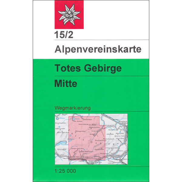 DAV 15/2 TOTES GEBIRGE MITTE 1:25T - Wanderkarte Ansicht 1
