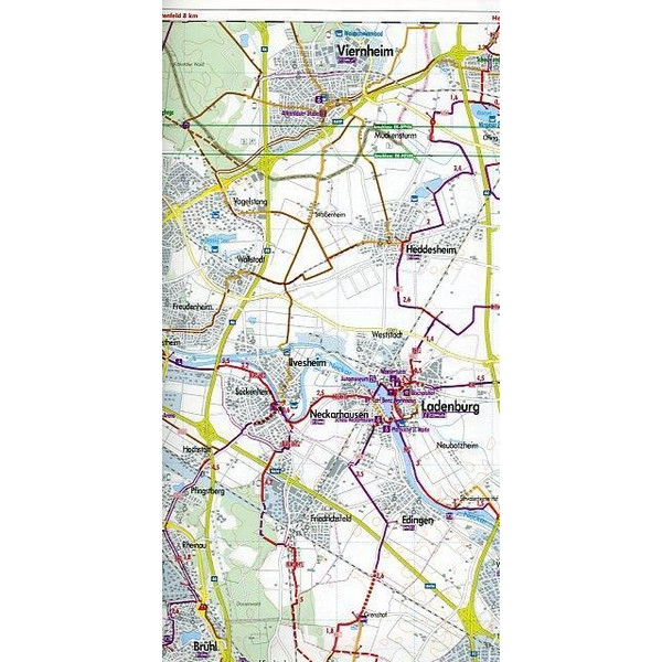 BIKELINE RADKARTE KRAICHGAU 1:75.000 - Fahrradkarte Ansicht 3