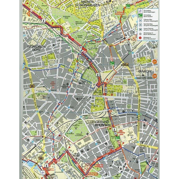 BERLINER MAUERWEG 1 : 20 000 - Wanderkarte Ansicht 2