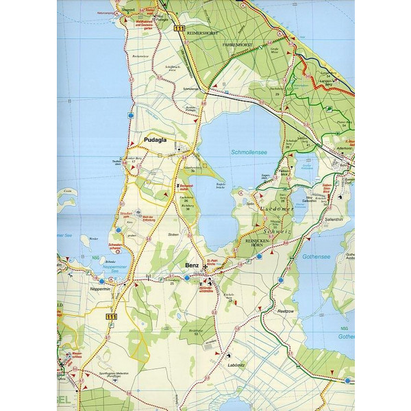 INSEL USEDOM, AHLBECK, HERINGSDORF, BANS - Wanderkarte Ansicht 3