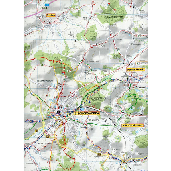 BISCHOFSWERDA, PULSNITZ, STOLPEN UND UMGEBUNG - Wanderkarte Ansicht 3