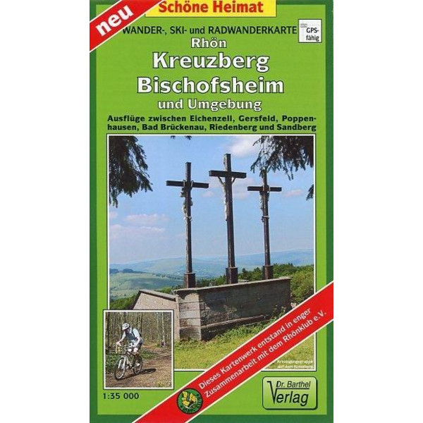 RHÖN, KREUZBERG, BISCHOFSHEIM UND UMGEBU - Wanderkarte Ansicht 1