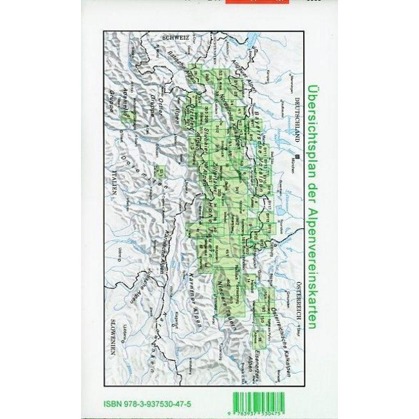 DAV 33 TUXER ALPEN 1:50T - Wanderkarte Ansicht 2