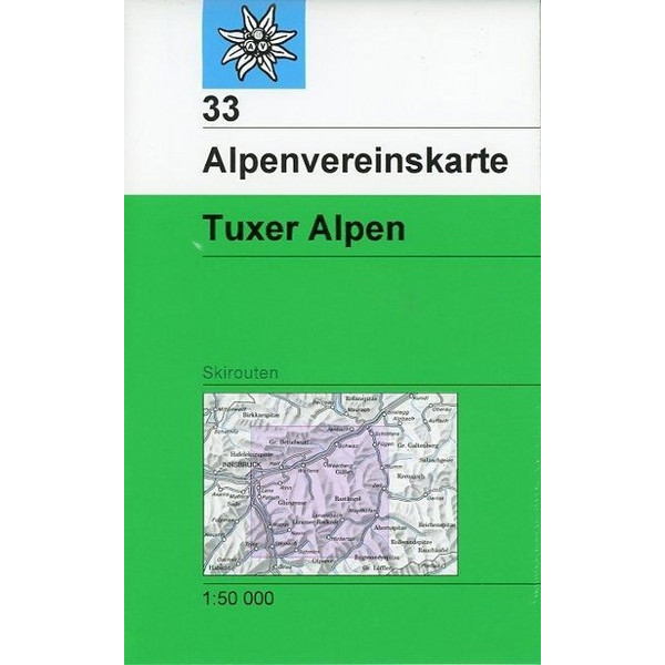 DAV 33 SKI TUXER ALPEN 1:50T - Wanderkarte Ansicht 1